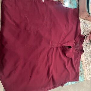 Figs Scrubs Rafaela Oversized Scrub Top Burgundy Large